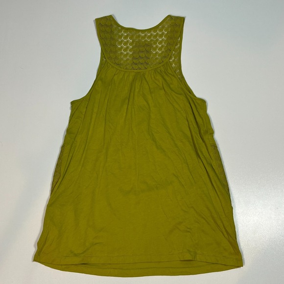 Anthropologie Ric Rac Sleeveless Top Sz M Green Crochet Lace Shirt w/Pockets NWT - Picture 2 of 7